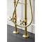 Kingston Brass CCK226K7 Freestanding Clawfoot Tub Faucet Package with Supply Line, Brushed Brass CCK226K7 - alternate 3